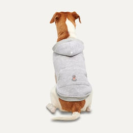 Känguru-Fleece-Kapuzenpullover für Hunde Hellgrau XL – Bild 1 von 3