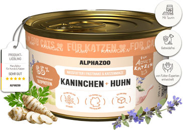 Produktbild von Kaninchen + Huhn Nassfutter für Katze 1 x 200g