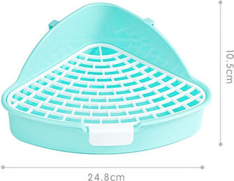Produktbild von Kaninchen Katzentoilette Toilette Tiertöpfchen Trainer Hasen Ecke Toilettenbox für Frettchen Hamster Katze Heimtierbedarf