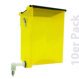 Produktbild von Kaninchen Trinkflasche mit Klappdeckel 1500 ml - Kunststoff - gelb  - 10er Pack