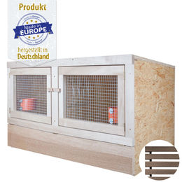 Produktbild von Kaninchenstall 2er - 120 x 60 - mit Bodenrost