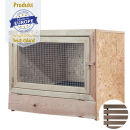 Produktbild von Kaninchenstall - Einzelstall mit Holzvorderfront - 60 x 60 - mit Bodenrost
