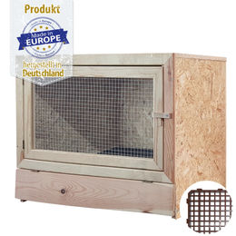Produktbild von Kaninchenstall - Einzelstall mit Holzvorderfront - 80 x 70 - mit Bodenrost