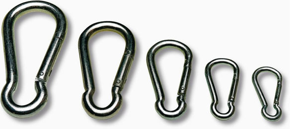 Karabinerhaken rund 100 x 10 mm Metall – Bild 1 von 2