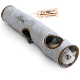 Produktbild von KaraLuna Premium Katzentunnel 120 x 24 cm mit 3 Gucklöchern und Spielbällen