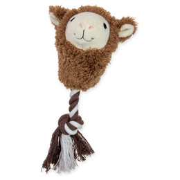 Produktbild von Karlie Alpaka Plüschspielzeug mit Seil für Hunde