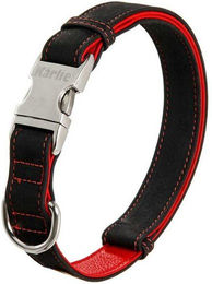 Produktbild von Karlie Buffalo Ultra Hunde-Halsband aus Leder Schwarz/Rot