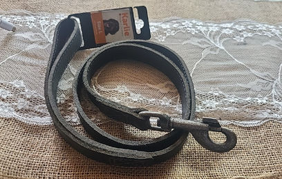 Produktbild von Karlie Flamingo Leine Bravery aus Leder schwarz 22mm x 100cm - 100 cm