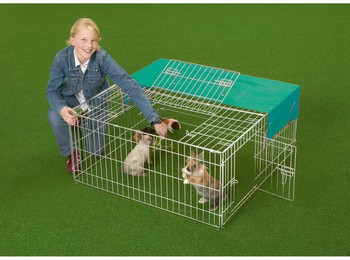 Produktbild von Karlie Freigehege Metall mit Sonnenschutz