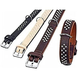 Produktbild von Karlie Halsband Rondo mit Rundkopfnieten braun 37 cm 22 mm