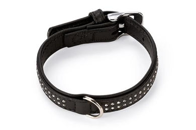 Karlie Halsband Vintage Strass 30 cm x 17 mm schwarz zweireihig – Bild 1 von 5