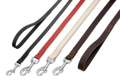 Produktbild von Karlie Hundeleine Rondo aus Vollrindleder, Rot, 160 cm - 160 cm