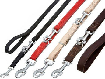 Produktbild von Karlie Hundeleine Rondo aus Vollrindleder, Rot, 200 cm - 200 cm