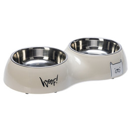 Produktbild von Karlie Hundenapf Elize Dinner Set hellgrau - 2 x 900 ml