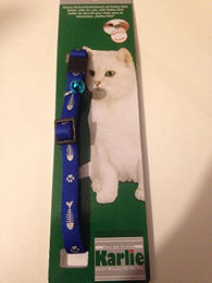 Produktbild von Karlie Katzen-Halsband Fishbone blau - 30 cm