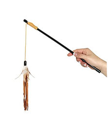 Karlie Katzenangel Leder & Feder Katzenspielzeug – Bild 1 von 2