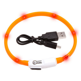 Produktbild von Karlie Katzenhalsband Visio LED 20-35 cm orange