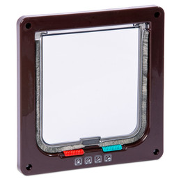 Produktbild von Karlie Katzenklappe mit 4-Wege-Verschluss braun