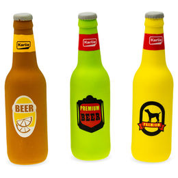 Karlie Latex Hundespielzeug Bierflasche mit Squeaker – Bild 1 von 3