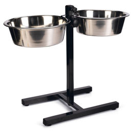Produktbild von Karlie Napf-Set mit höhenverstellbarem Napfständer und Edelstahlnäpfen