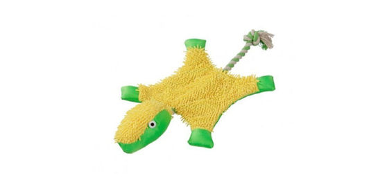 Produktbild von Karlie Plüsch Echse mit Kordel Hundespielzeug - 46 cm