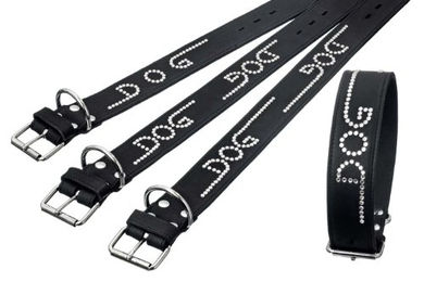 Produktbild von Karlie Rondo Lederhalsband mit Strass, schwarz, 50 mm x 50 cm - 50 cm