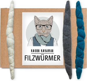 Produktbild von Kater Kasimir Filzwürmchen 3er Set