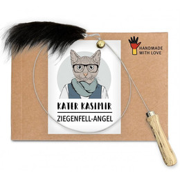 Produktbild von Kater Kasimir Katzenangel mit echtem Ziegenfell