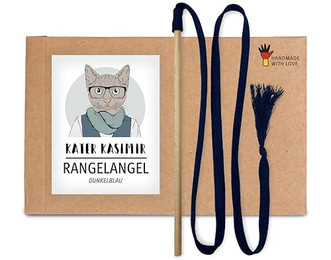 Produktbild von Kater Kasimir RANGELANGEL Katzenangel aus Buchenholz mit Baumwollband