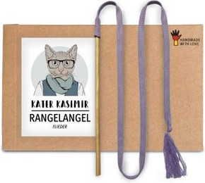 Produktbild von Kater Kasimir RANGELANGEL Spielangel für Katzen mit Baumwollband und Buchenholzstab