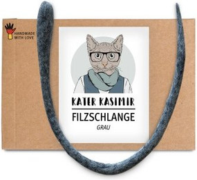 Produktbild von Kater Kasimir XL Filzschlange aus Wollfilz - 50 cm