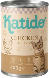 Produktbild von KATIDO Adult Cat Chicken Nassfutter Huhn mit Lachsöl für Katzen 400 g
