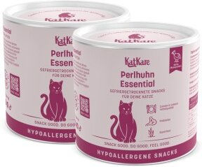 Produktbild von KatKare Hypoallergener Gefriergetrockneter Snack Perlhuhn Essential 2x70 g