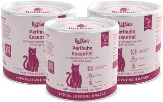 Produktbild von KatKare Hypoallergener Gefriergetrockneter Snack Perlhuhn Essential 3x70 g