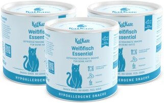 Produktbild von KatKare Hypoallergener Gefriergetrockneter Snack Weissfisch Essential 70g 3x70 g