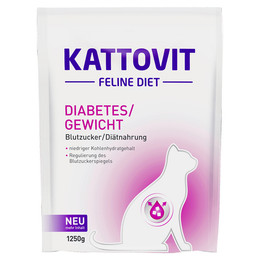 Produktbild von Kattovit Feline Diabetes Trockenfutter - 3 x 1,25 kg
