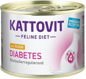 Produktbild von Kattovit Feline Diet Diabetes Huhn - 12 x 185 g
