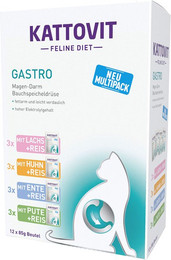 Produktbild von Kattovit Feline Diet Gastro Nassfutter für Katzen - 12 x 85 g