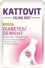 Produktbild von KATTOVIT Feline Diet Nassfutter Katze Diabetes Adult Huhn 96x85 g