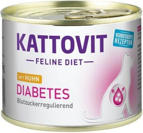 Produktbild von KATTOVIT Feline Diet Nassfutter Katze Diabetes Adult Huhn - 12 x 185 g