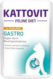 Produktbild von KATTOVIT Feline Diet Nassfutter Katze Gastro Adult Pute und Reis - 24 x 85 g