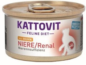 Produktbild von KATTOVIT Feline Diet Nassfutter Katze Niere/Renal Adult Huhn 24x85 g