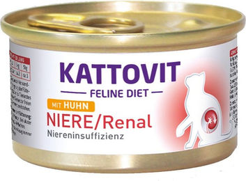 Produktbild von KATTOVIT Feline Diet Niere/Renal Huhn - 12 x 85 g