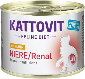 Produktbild von Kattovit Feline Diet Niere/Renal Huhn - 12 x 185 g