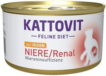 Produktbild von Kattovit Feline Diet Niere/Renal Huhn - 12 x 85 g