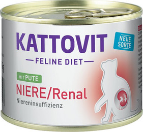 Produktbild von Kattovit Feline Diet Niere/Renal Pute - 12 x 185 g