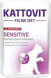 Produktbild von KATTOVIT Feline Diet Sensitive Adult Huhn und Ente - 24 x 85 g