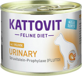 Produktbild von KATTOVIT Feline Diet Urinary 185g Dose Katzennassfutter Diätnahrung Sparpaket 24 x 185 Gramm mit Huhn
