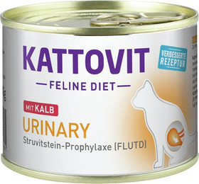 Produktbild von KATTOVIT Feline Diet Urinary 185g Dose Katzennassfutter Diätnahrung Sparpaket 24 x 185 Gramm mit Kalb