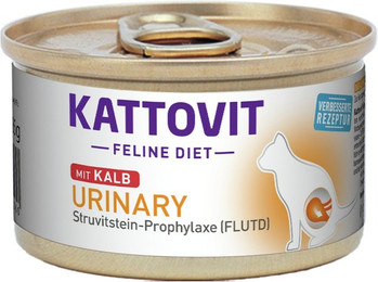 Produktbild von KATTOVIT Feline Diet Urinary 85g Dose Katzennassfutter Diätnahrung Sparpaket 24 x 85 Gramm Kalb